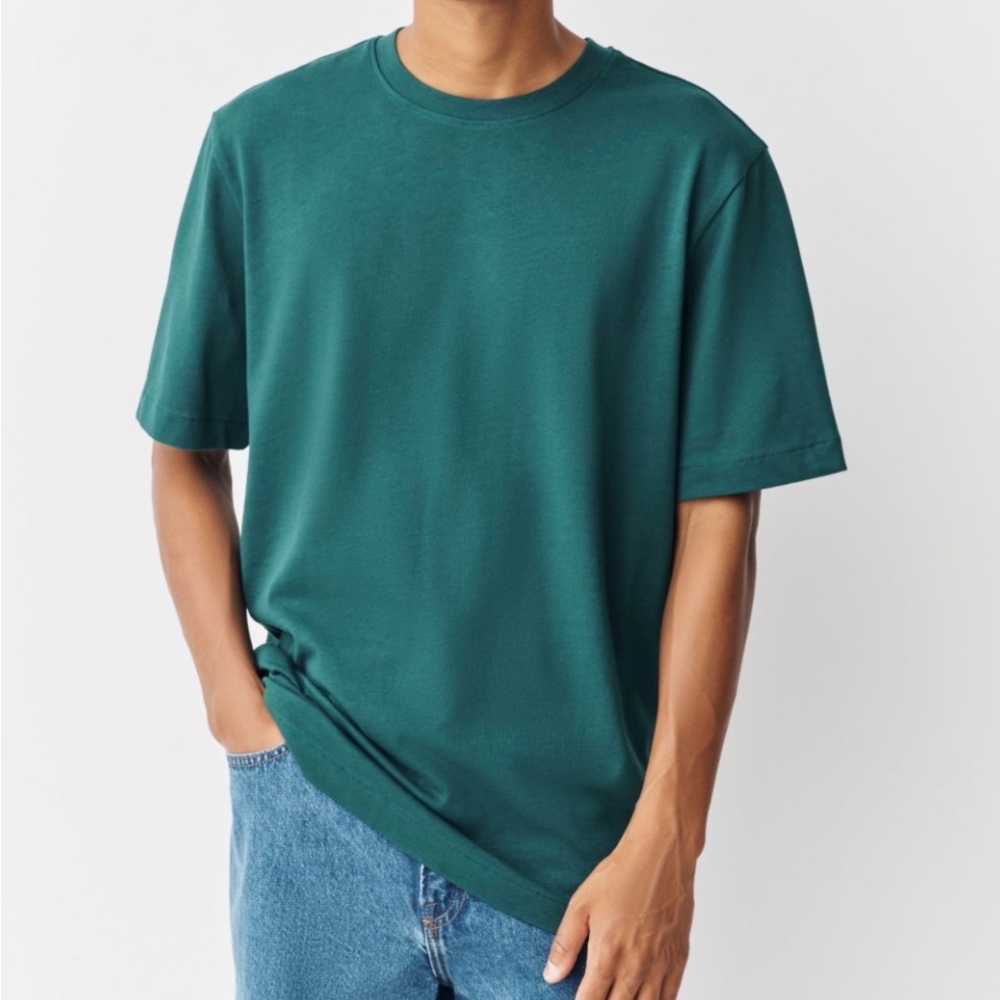 Eddie Bauer Deep Teal T Shirt Medium Estimated Short Sleeve Outdoor Casual Tee